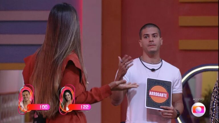 Jogo da Discórdia do BBB 22 tem novo confronto entre Arthur Aguiar e Laís