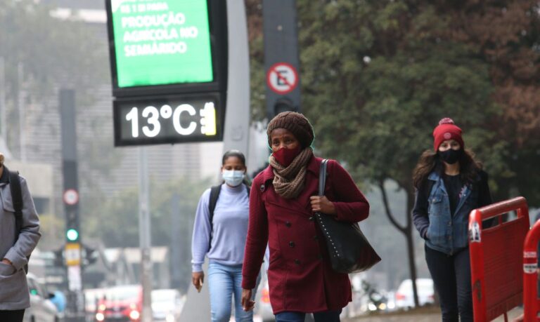 Inmet prevê frio em todo o país a partir de domingo