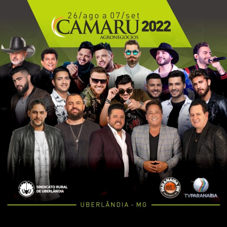 Camaru 2022: veja programação de shows e venda de ingressos para a festa em Uberlândia