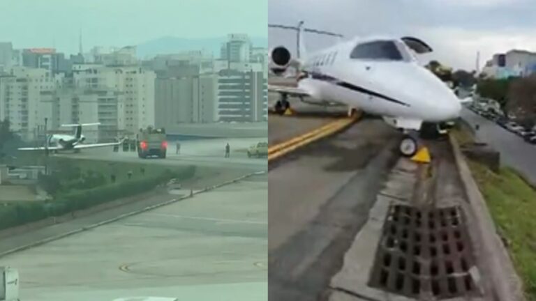 Pneu de avião estoura e interdita pista do Aeroporto de Congonhas