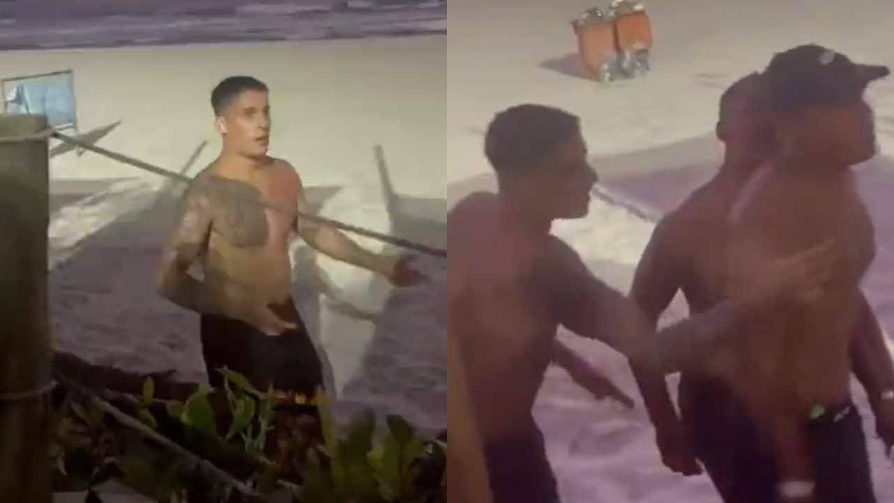Vídeo: Tiago Ramos ex-A Fazenda é flagrado agredindo homem no Rio de Janeiro