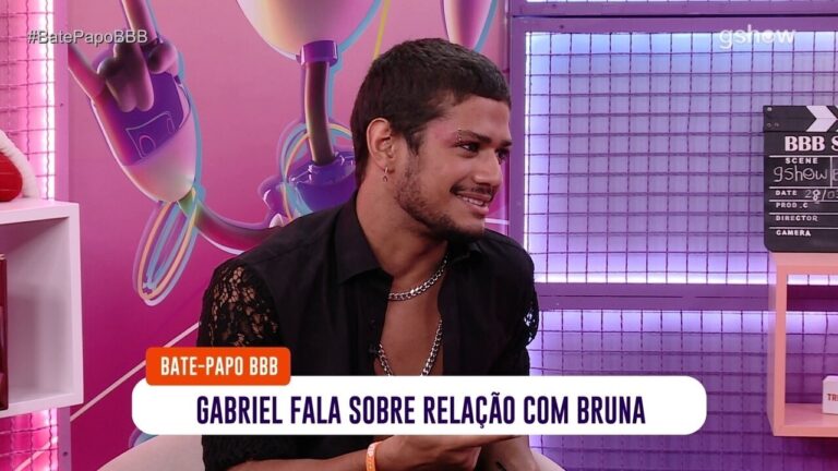 Gabriel Santana diz que Bruna Griphao não faz seu tipo de mulher, mas afirma: ‘Estou gostando dela’