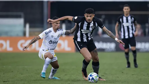 Santos sai na frente contra Botafogo na Vila Belmiro; lances