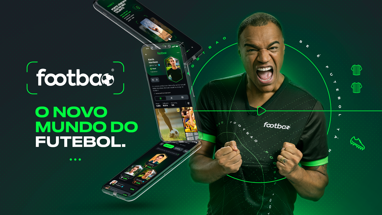 Novo app footbao chega ao Brasil com conteúdos 100% focados em futebol e Denilson como embaixador