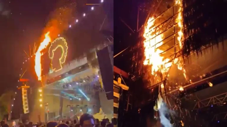 Palco do Cafe de La Musique pega fogo e show de Dj internacional é suspenso