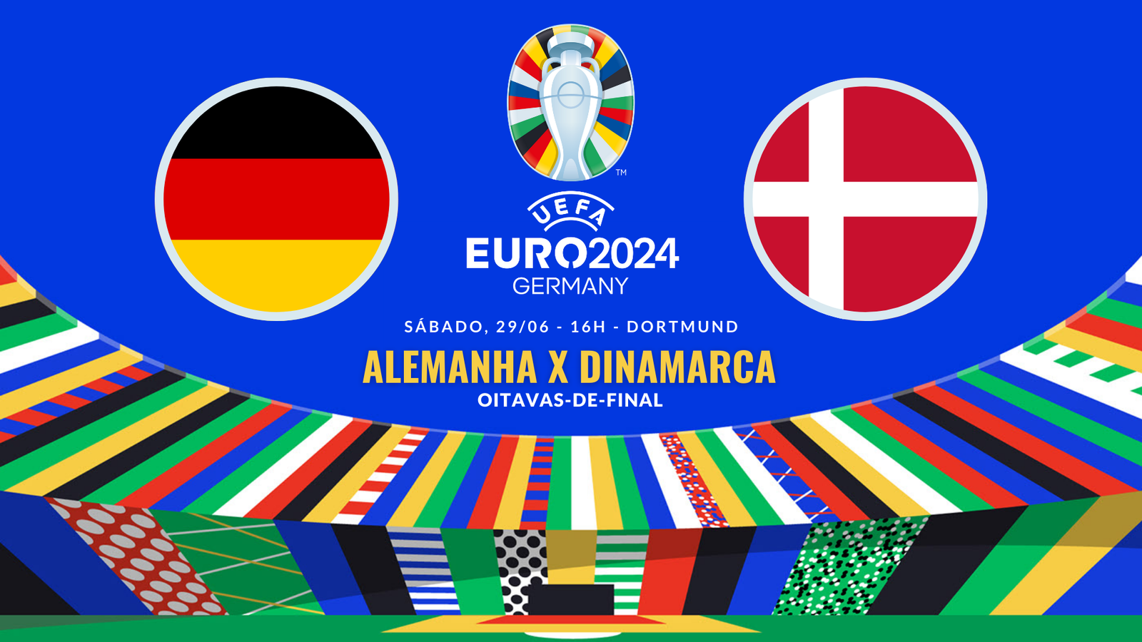 Assista o jogo da Alemanha x Dinamarca AO VIVO Online e na TV HD – Eurocopa 2024