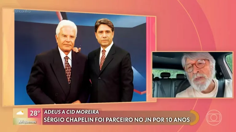 Sérgio Chapelin relembra parceria de quase 20 anos com Cid Moreira no JN: “Melhor profissional com quem trabalhei”